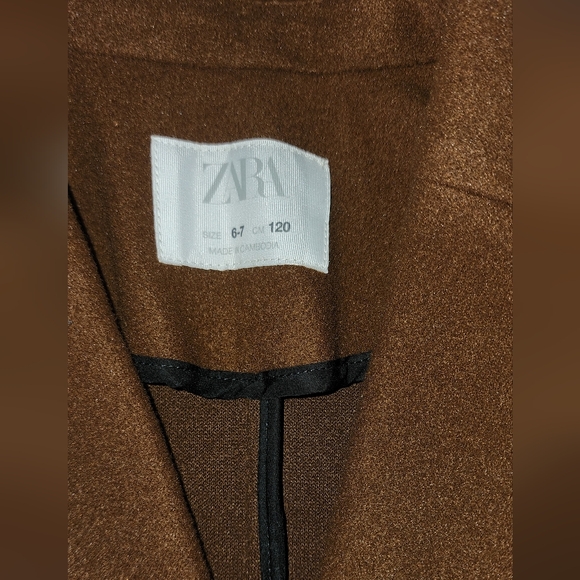 Zara Kids cloth Coat. Mid-Camel - Picture 2 of 6